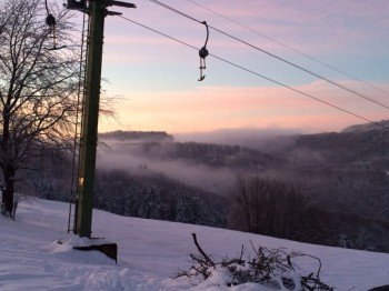 Evening mood at the electric lift