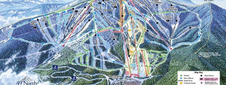 Pistenplan 49 North Mountain Resort