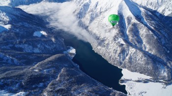 Ballonfahren im Winter