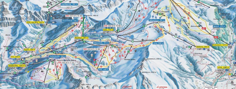 Pistenplan Adelboden Lenk