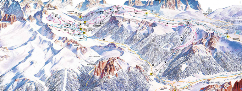 Pistenplan Alpe Lusia – Moena