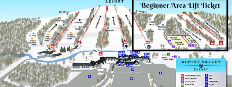 Pistenplan Alpine Valley Resort WI