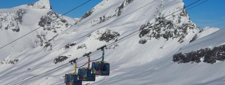 Die Hochgebirgsbahnen am Ankogel, der zu den schneesichersten Bergen Kärntens zählt.