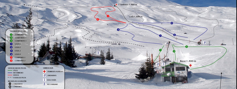 Pistenplan Antuco Ski Center