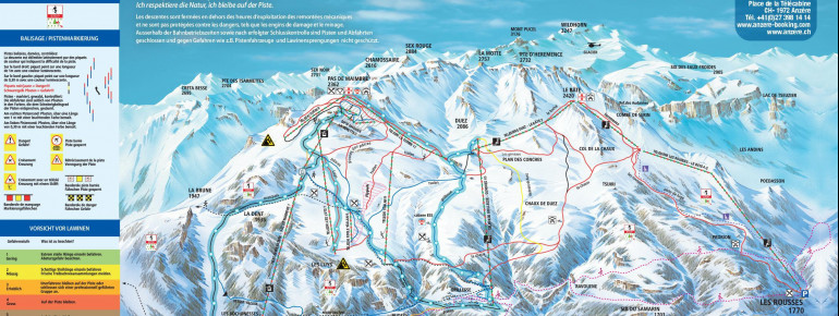 Pistenplan Anzère