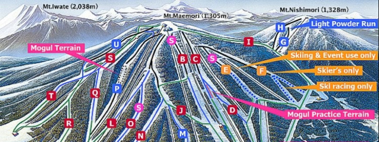 Pistenplan Appi Kogen