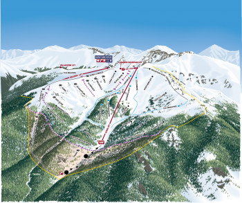 Pistenplan Arapahoe Basin - Montezuma Bowl