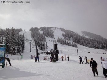 Der Exhibition Lift führt zu den einfachen Abfahrten Wrangler, Chisholm-Trail und Sundance.