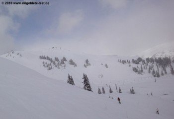 Blick von der Abfahrt Powerline auf das Gebiet am Pallavicini Lift!