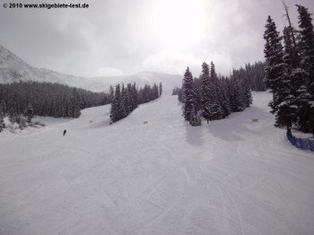 Blick auf die Abfahrten Sundance, High-Noon und Ramrod!