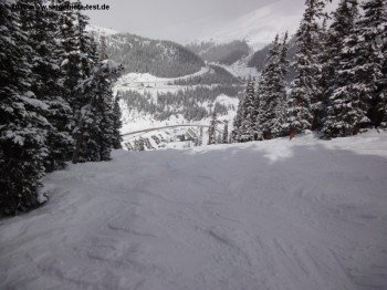 Hier wird nichts präpariert: Eine der sehr anspruchsvollen Double Diamond Abfahrten am Pallavicini Lift.