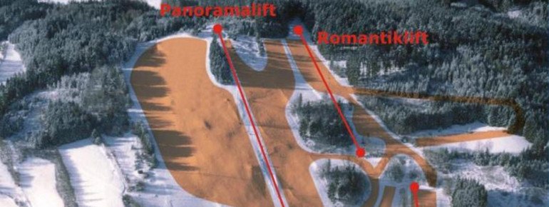 Pistenplan der Arralifte im Waldviertel, Niederösterreich.