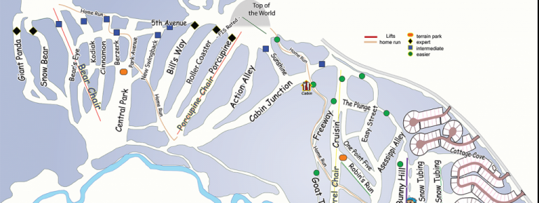 Pistenplan Asessippi Ski Area & Resort
