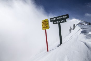 Ein absolutes Muss für jeden Tiefschneefan - die Highland Bowl