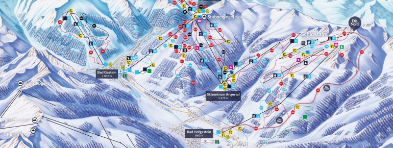 Pistenplan Bad Gastein - Bad Hofgastein