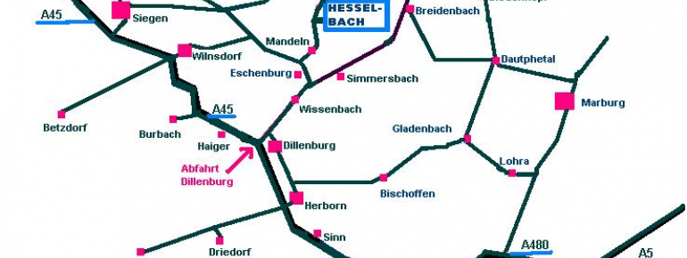 Anfahrtsskizze Hesselbach
