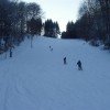 Die Skiabfahrt "Heibektal" weist blau und rot markierte Abschnitte auf