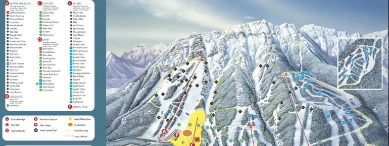 Pistenplan Banff Mount Norquay