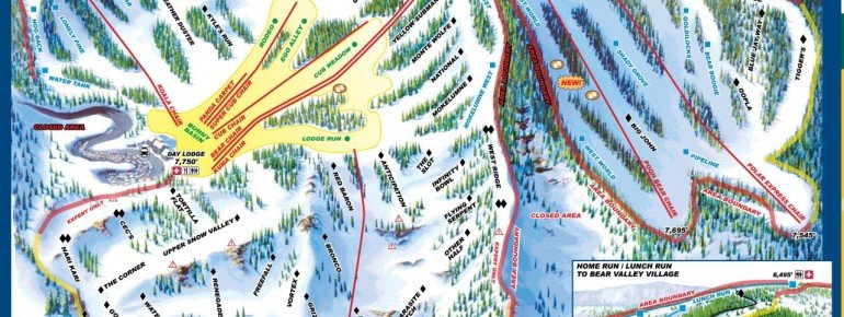 Pistenplan Bear Valley