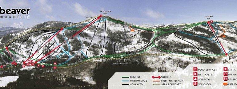 Pistenplan Beaver Mountain Ski Area