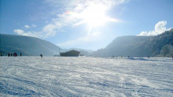 Skifahren an den Benzeck-Liften.