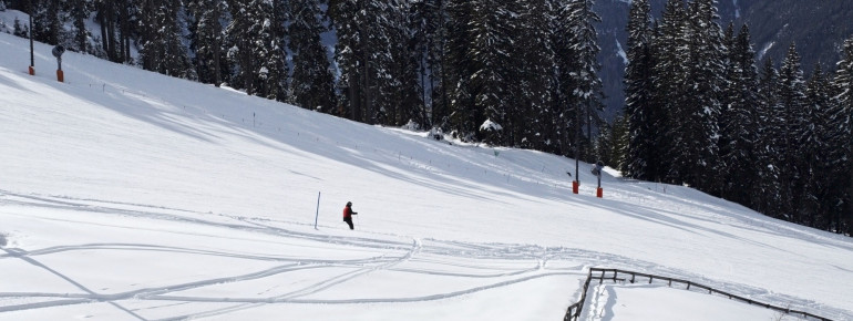 Pulverschnee, Sonne und ein grandioser Ausblick - was will man mehr?