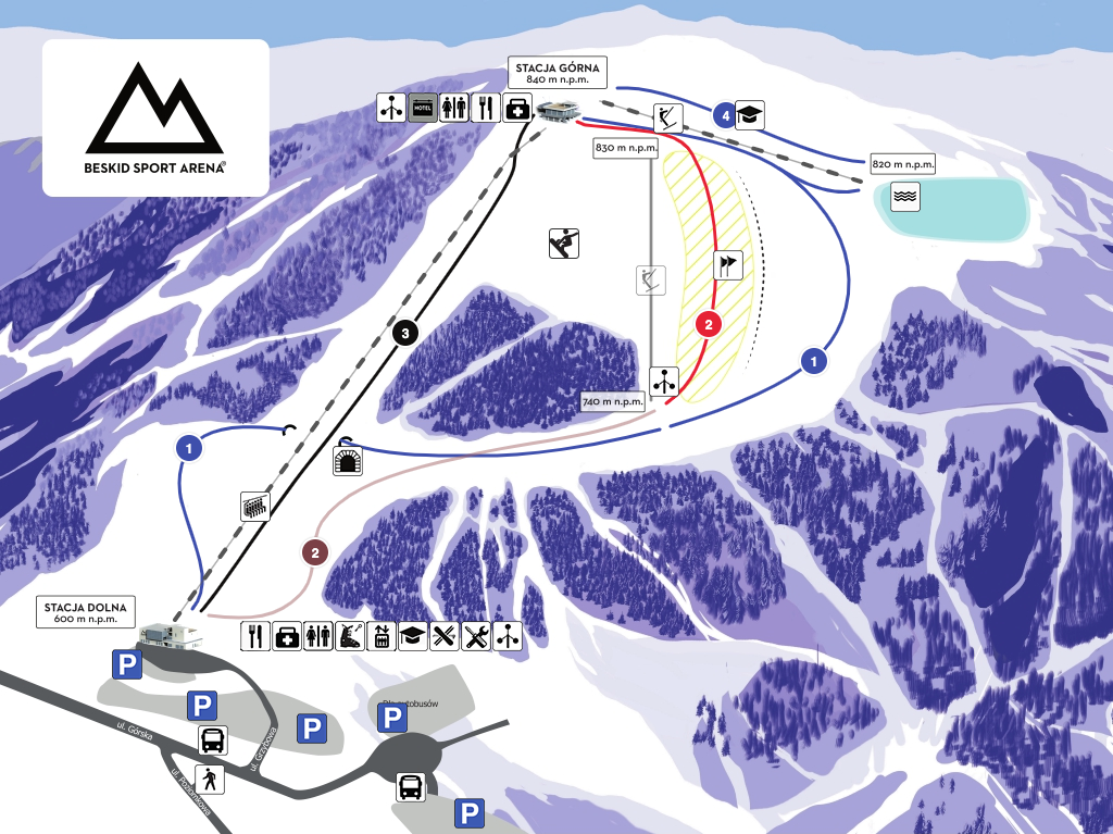 Pistenplan Beskid Sport Arena Szczyrk