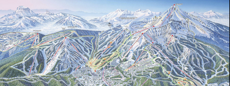 Pistenplan Big Sky Resort Frontseite