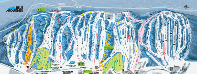 Pistenplan Blue Mountain Resort