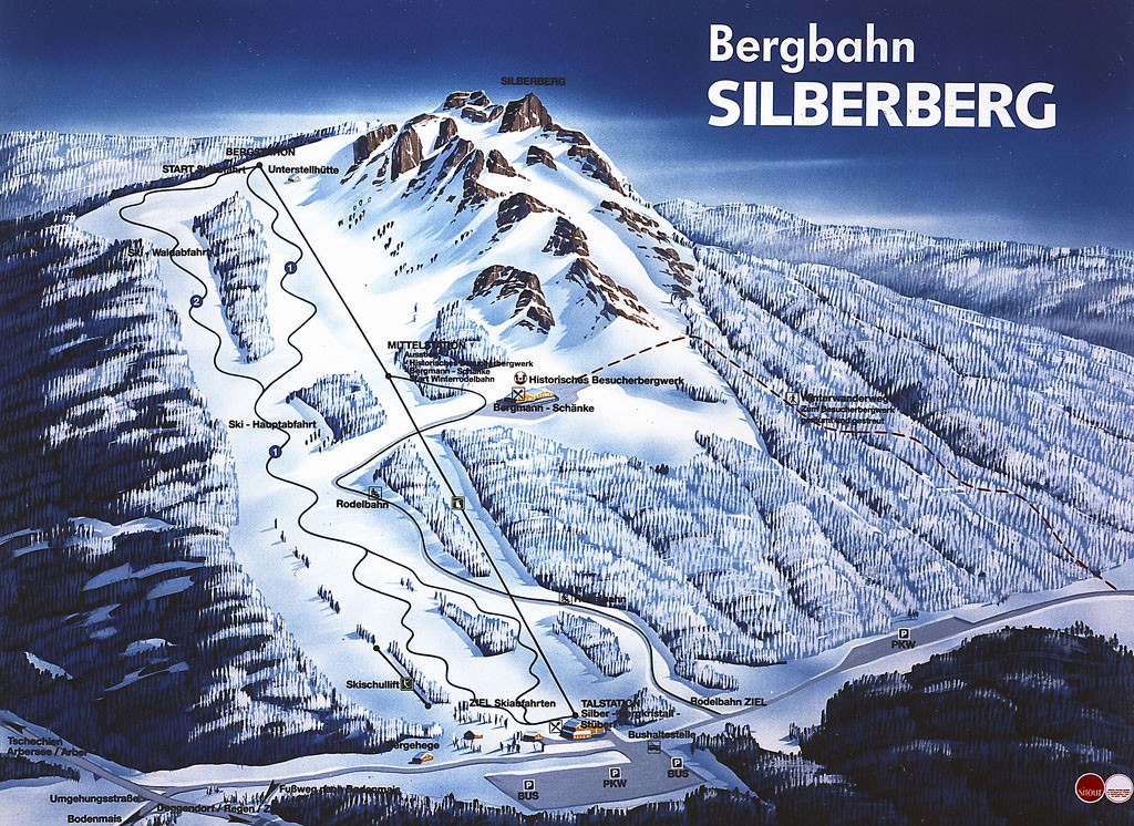 Pistenplan Skigebiet Bodenmais Silberberg