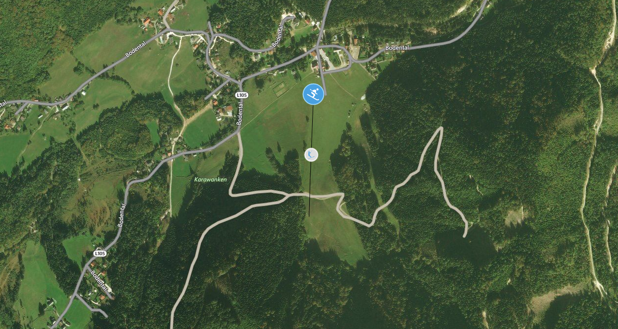 Lageplan Skigebiet Bodental