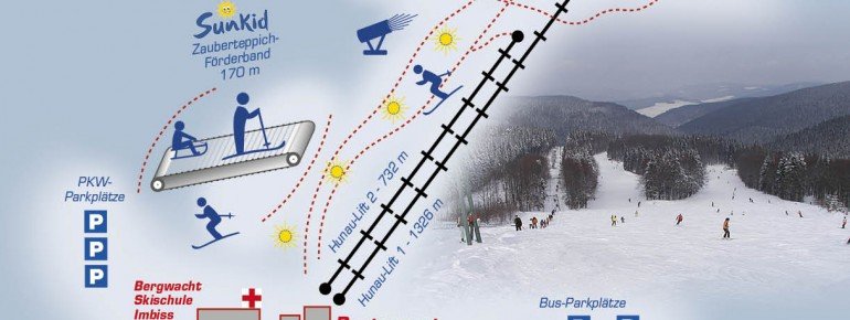 Pistenplan Bödefeld Hunau