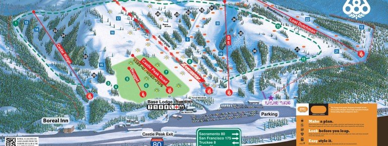 Pistenplan Boreal Mountain Resort