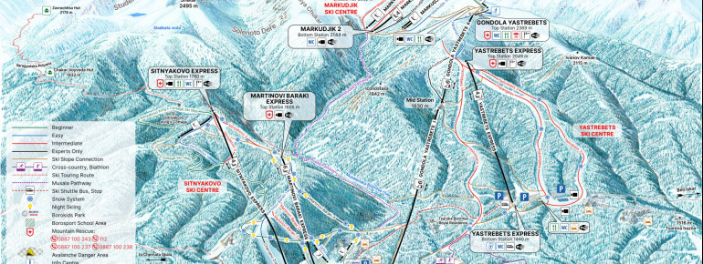 Pistenplan Borovets