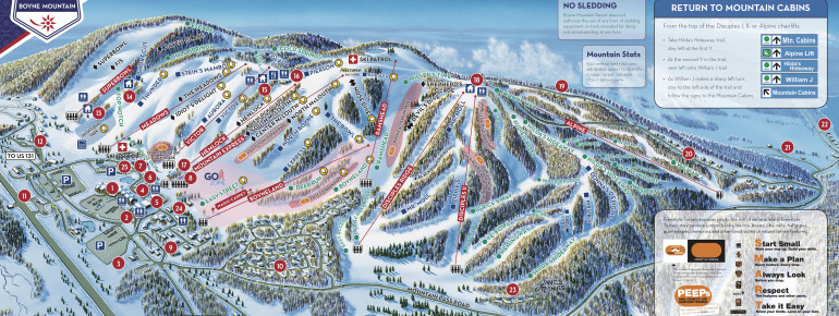 Pistenplan Boyne Mountain