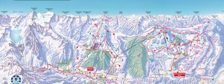 Pistenplan Bergbahnen Brandnertal