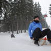 Nach dem Skifahren bietet sich eine Fahrt mit dem Schlitten an
