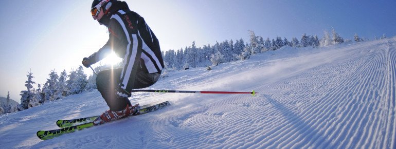 Für sportliche Skifahrer gibt es im Skigebiet Braunlage Wurmberg eine schwarz markierte Abfahrt