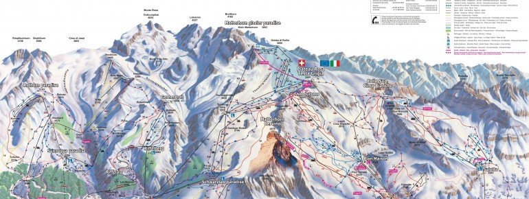 Pistenplan Breuil Cervinia - Valtournenche