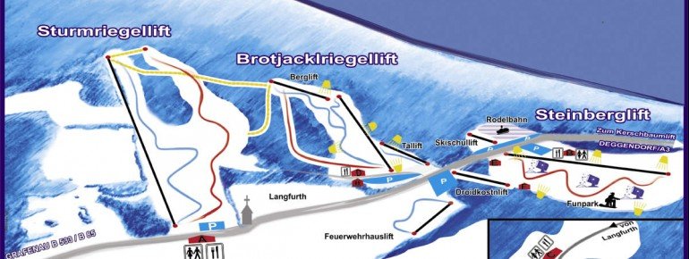 Pistenplan Brotjacklriegel bei Schöfweg