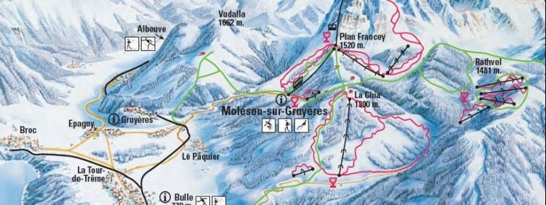 Pistenplan Bulle La Chia