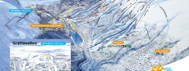 Pistenplan Bydalsfjällen