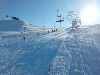 Ein Großteil der Pisten sind im Skigebiet zurecht nur blau oder grün markiert.