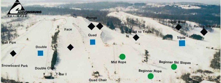 Pistenplan Cannonsburg Ski Area