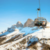 Traumhafte Aussichten auf die Dolomiten im Skigebiet von Carezza.