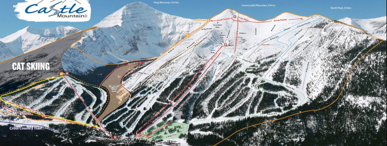 Pistenplan Castle Mountain Resort