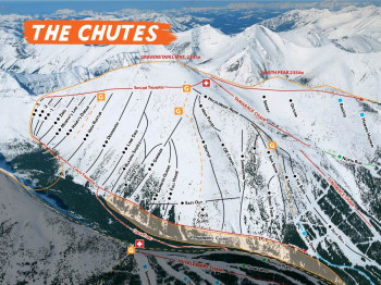 Pistenplan Castle Mountain - The Chutes