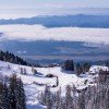 Das Tiha dolina Plateau bildet das Zentrum des Skigebiets.