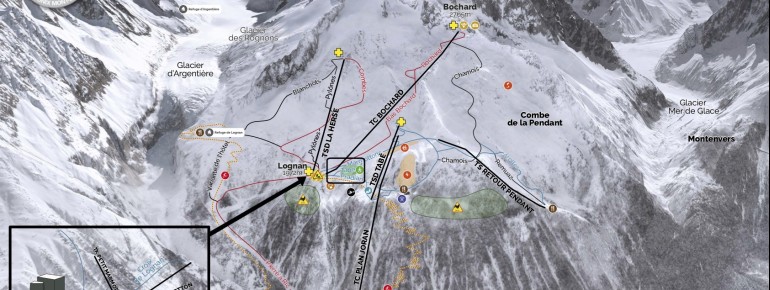 Pistenplan Les Grands Montets (Vallée de Chamonix)