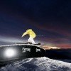 Beim Nachtskifahren auf der 2,6 Kilometer langen, beleuchteten Piste "Gaboureaux"